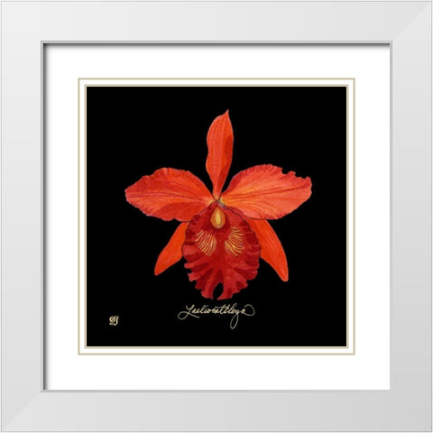 Vivid Orchid IX White Modern Wood Framed Art Print with Double Matting by Joyner, Ginny