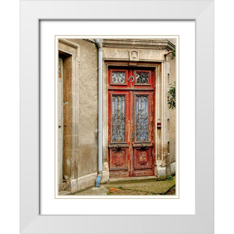 Weathered Doorway I White Modern Wood Framed Art Print with Double Matting by Chester, Colby