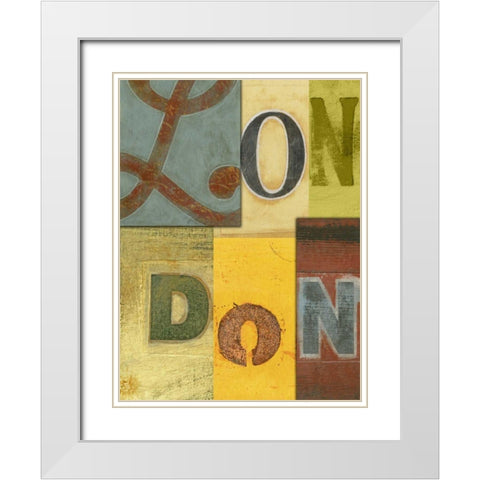 London White Modern Wood Framed Art Print with Double Matting by Vision Studio
