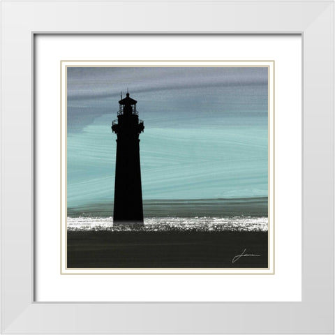 Dusky Sea I White Modern Wood Framed Art Print with Double Matting by Burghardt, James
