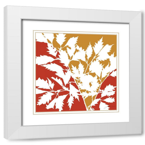 Split Stem II White Modern Wood Framed Art Print with Double Matting by Burghardt, James