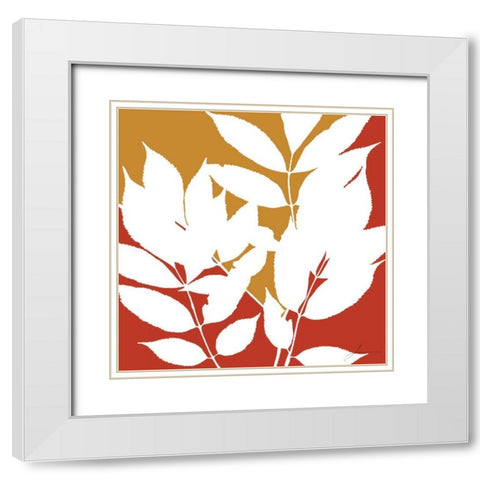 Split Stem III White Modern Wood Framed Art Print with Double Matting by Burghardt, James