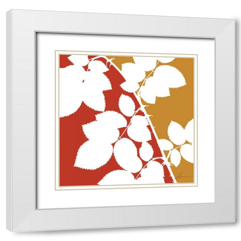 Split Stem IV White Modern Wood Framed Art Print with Double Matting by Burghardt, James