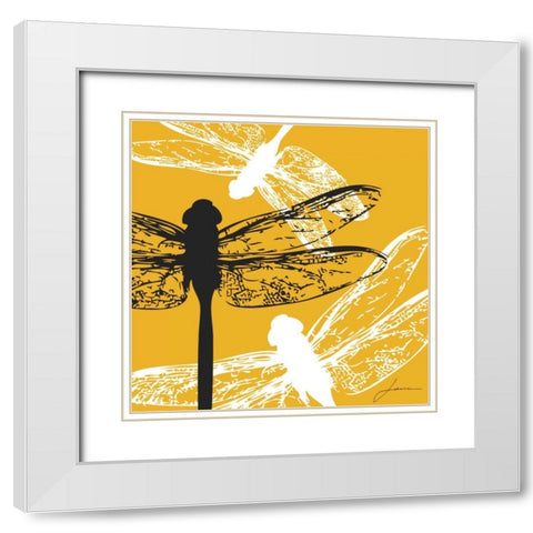 Pop Fly I White Modern Wood Framed Art Print with Double Matting by Burghardt, James