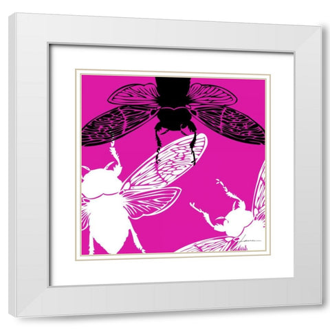 Pop Fly II White Modern Wood Framed Art Print with Double Matting by Burghardt, James