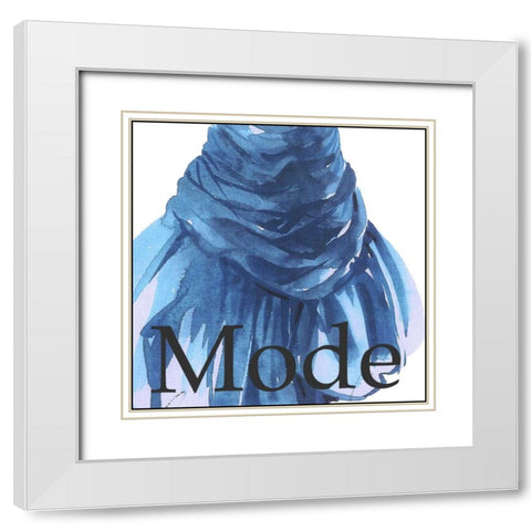 Fashion Mode White Modern Wood Framed Art Print with Double Matting by Della-Piana, Elissa