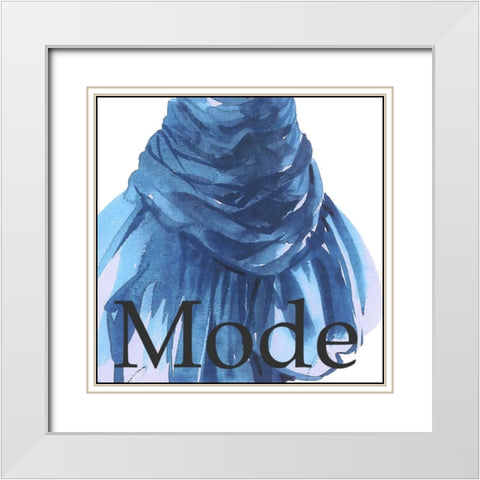 Fashion Mode White Modern Wood Framed Art Print with Double Matting by Della-Piana, Elissa