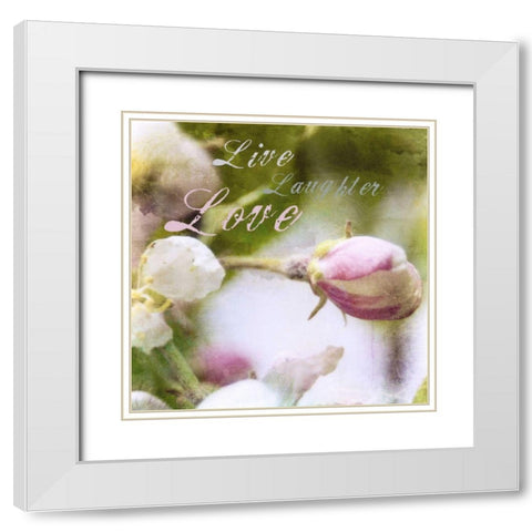 Blossoming Inspiration I White Modern Wood Framed Art Print with Double Matting by Open Journey