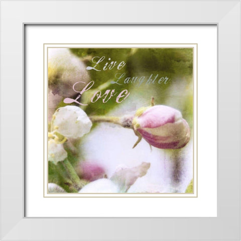Blossoming Inspiration I White Modern Wood Framed Art Print with Double Matting by Open Journey