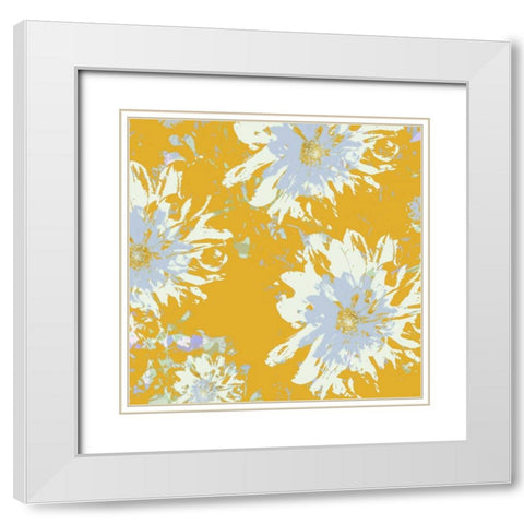 Simple Bloom I White Modern Wood Framed Art Print with Double Matting by Mountain, Ricki