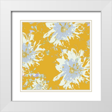 Simple Bloom I White Modern Wood Framed Art Print with Double Matting by Mountain, Ricki