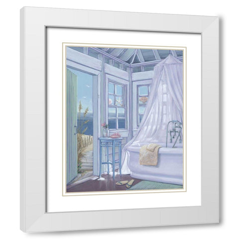 Coastal Breeze I White Modern Wood Framed Art Print with Double Matting by McIntyre, Joelle