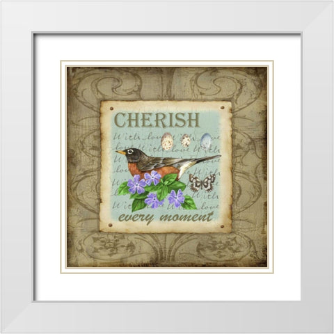 Wings of Wonder III White Modern Wood Framed Art Print with Double Matting by Maday, Jane