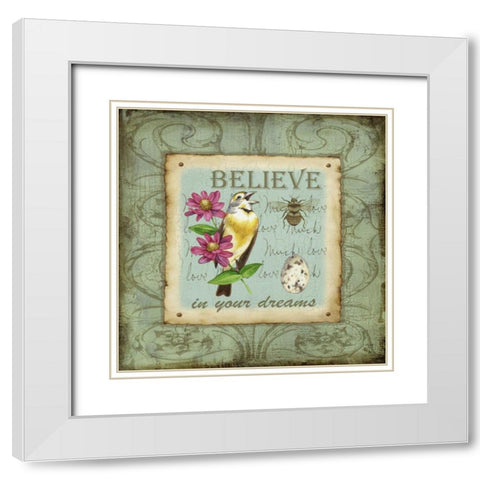 Wings of Wonder IV White Modern Wood Framed Art Print with Double Matting by Maday, Jane