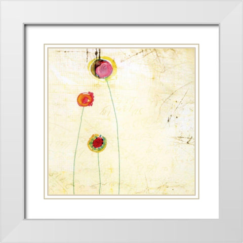 Lollipop II White Modern Wood Framed Art Print with Double Matting by Open Journey