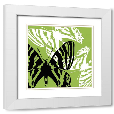 Pop Fly VI White Modern Wood Framed Art Print with Double Matting by Burghardt, James