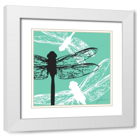 Pop Fly VII White Modern Wood Framed Art Print with Double Matting by Burghardt, James