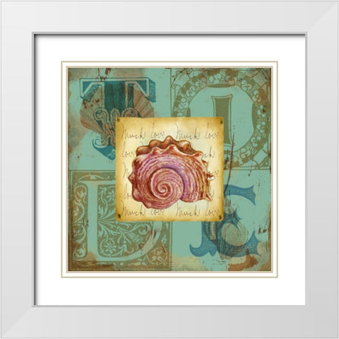 Sand and Surf IV White Modern Wood Framed Art Print with Double Matting by Maday, Jane