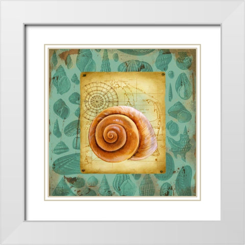 Seaside Gifts I White Modern Wood Framed Art Print with Double Matting by Maday, Jane