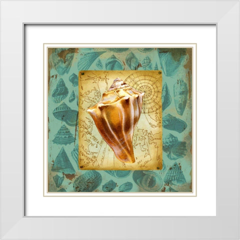 Seaside Gifts III White Modern Wood Framed Art Print with Double Matting by Maday, Jane