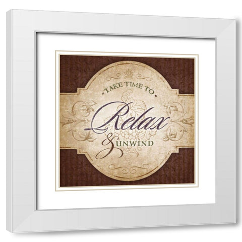 Wine Inspiration IV White Modern Wood Framed Art Print with Double Matting by Beth Anne Creative