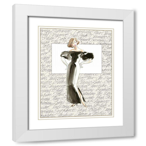 50s Fashion IV White Modern Wood Framed Art Print with Double Matting by Della-Piana, Elissa