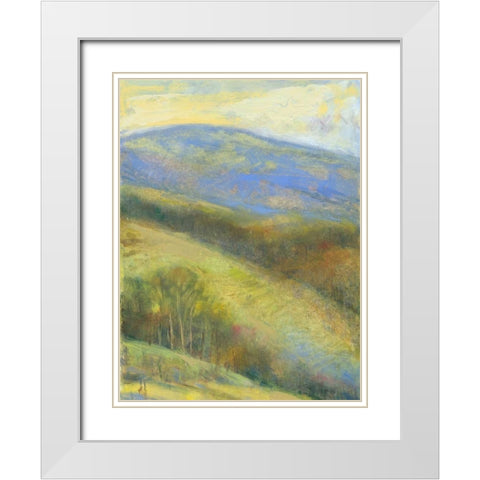 Mountain View III White Modern Wood Framed Art Print with Double Matting by Thomas, H.