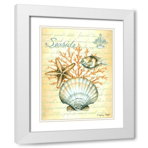 Under The Sea I White Modern Wood Framed Art Print with Double Matting by Wright, Sydney