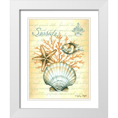 Under The Sea I White Modern Wood Framed Art Print with Double Matting by Wright, Sydney