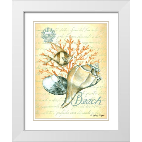 Under The Sea II White Modern Wood Framed Art Print with Double Matting by Wright, Sydney