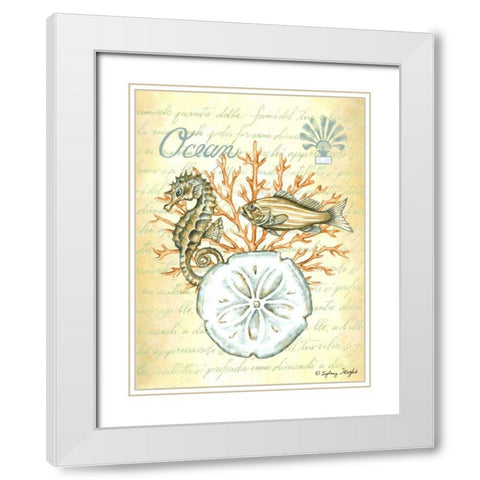 Under The Sea III White Modern Wood Framed Art Print with Double Matting by Wright, Sydney