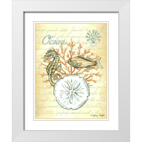 Under The Sea III White Modern Wood Framed Art Print with Double Matting by Wright, Sydney