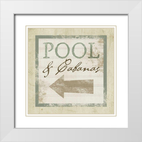 Beach Sign X White Modern Wood Framed Art Print with Double Matting by Beth Anne Creative