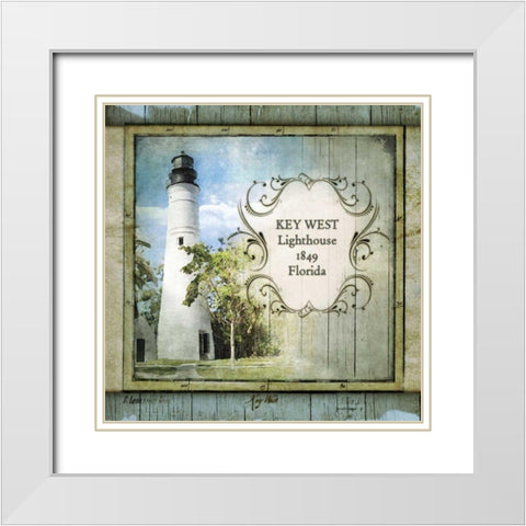 Florida Lighthouse VI White Modern Wood Framed Art Print with Double Matting by Beth Anne Creative