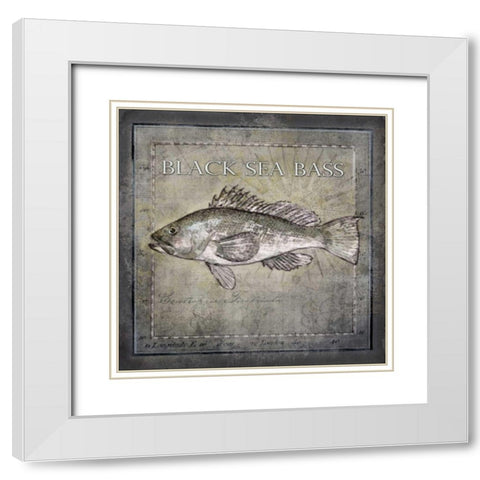 Ocean Fish II White Modern Wood Framed Art Print with Double Matting by Beth Anne Creative
