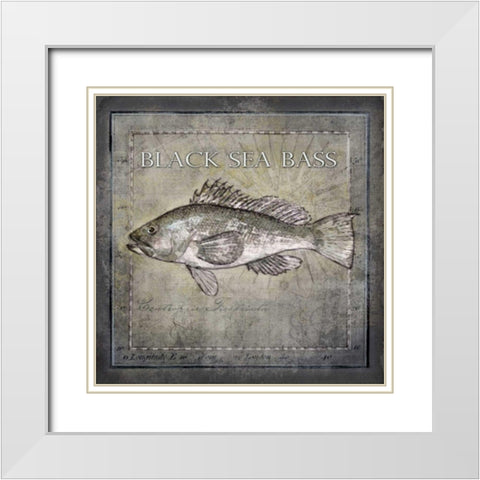 Ocean Fish II White Modern Wood Framed Art Print with Double Matting by Beth Anne Creative