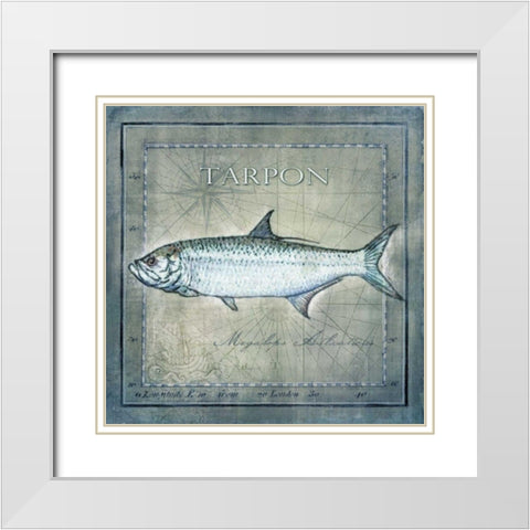 Ocean Fish X White Modern Wood Framed Art Print with Double Matting by Beth Anne Creative