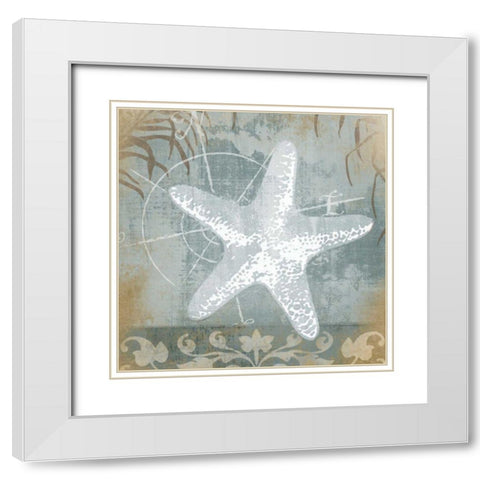 Coastal Cottage I White Modern Wood Framed Art Print with Double Matting by Beth Anne Creative
