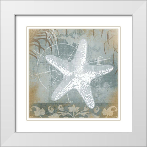 Coastal Cottage I White Modern Wood Framed Art Print with Double Matting by Beth Anne Creative
