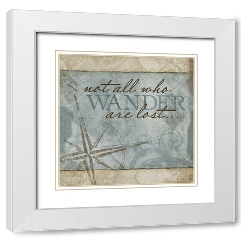 Coastal Inspiration III White Modern Wood Framed Art Print with Double Matting by Beth Anne Creative