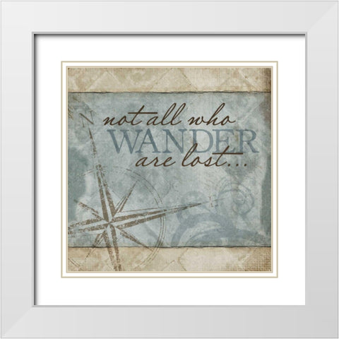 Coastal Inspiration III White Modern Wood Framed Art Print with Double Matting by Beth Anne Creative
