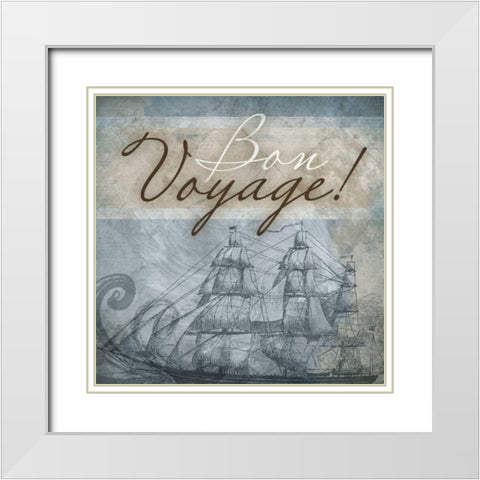 Coastal Inspiration IV White Modern Wood Framed Art Print with Double Matting by Beth Anne Creative