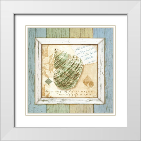 Sea Treasures VI White Modern Wood Framed Art Print with Double Matting by Beth Anne Creative