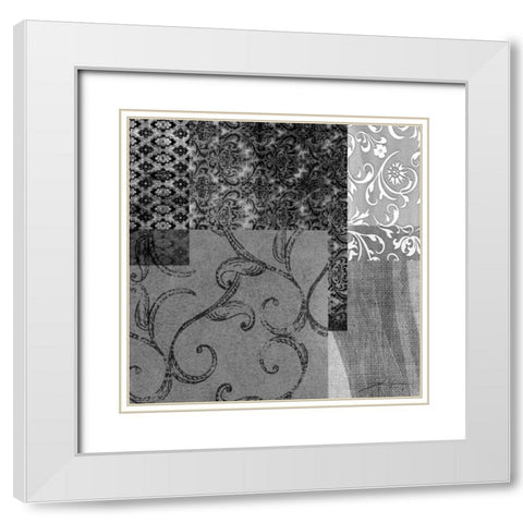 Odyssey III White Modern Wood Framed Art Print with Double Matting by Higby, Jason