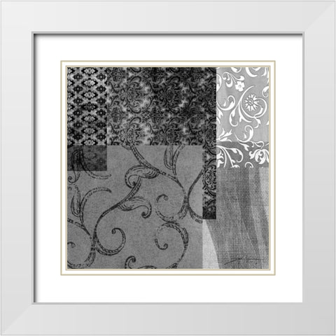 Odyssey III White Modern Wood Framed Art Print with Double Matting by Higby, Jason