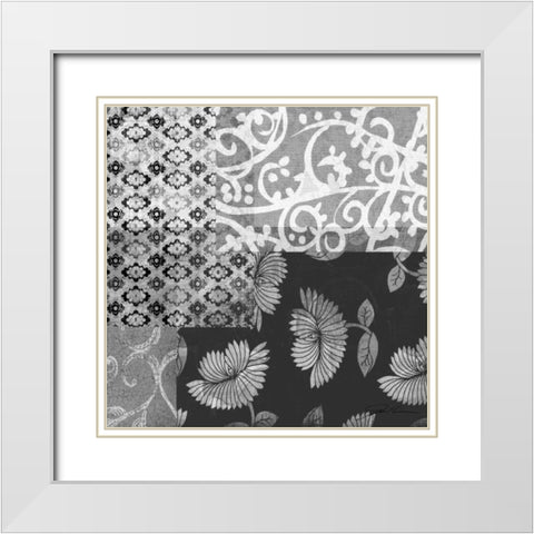 Odyssey IV White Modern Wood Framed Art Print with Double Matting by Higby, Jason