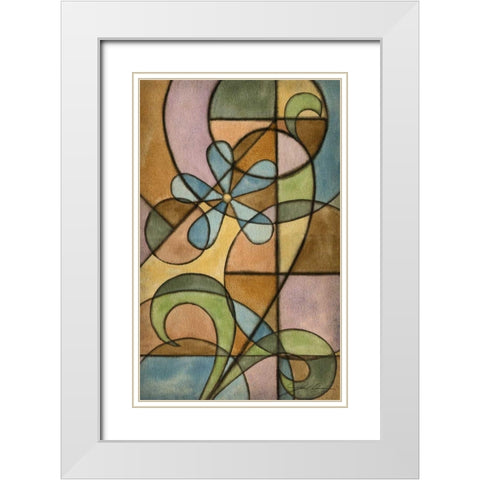 Craftsman Flower I White Modern Wood Framed Art Print with Double Matting by Higby, Jason