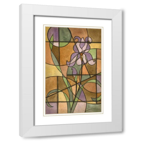 Craftsman Flower III White Modern Wood Framed Art Print with Double Matting by Higby, Jason