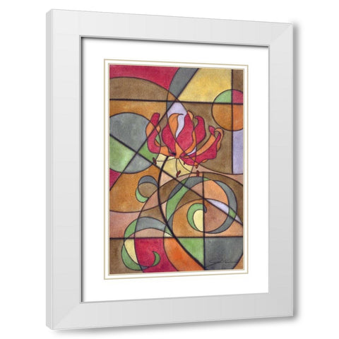 Craftsman Flower IV White Modern Wood Framed Art Print with Double Matting by Higby, Jason