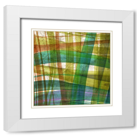 Paintstroke Tile I White Modern Wood Framed Art Print with Double Matting by Higby, Jason